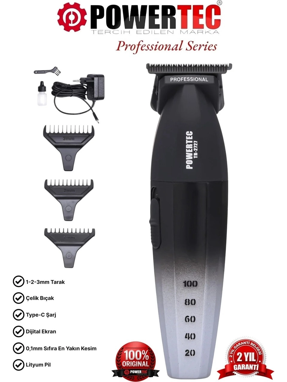 Powertec TR-2727 Saç ve Sakal Makinesi