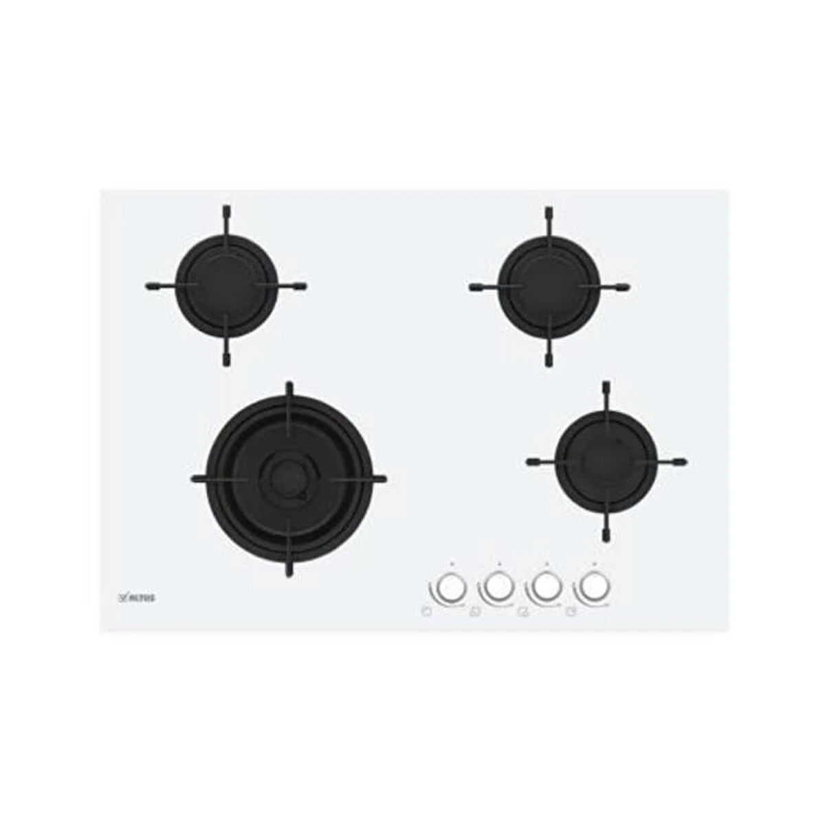 Altus ALA 175 GW 75 cm Wok Gözlü Beyaz Cam Ankastre Ocak