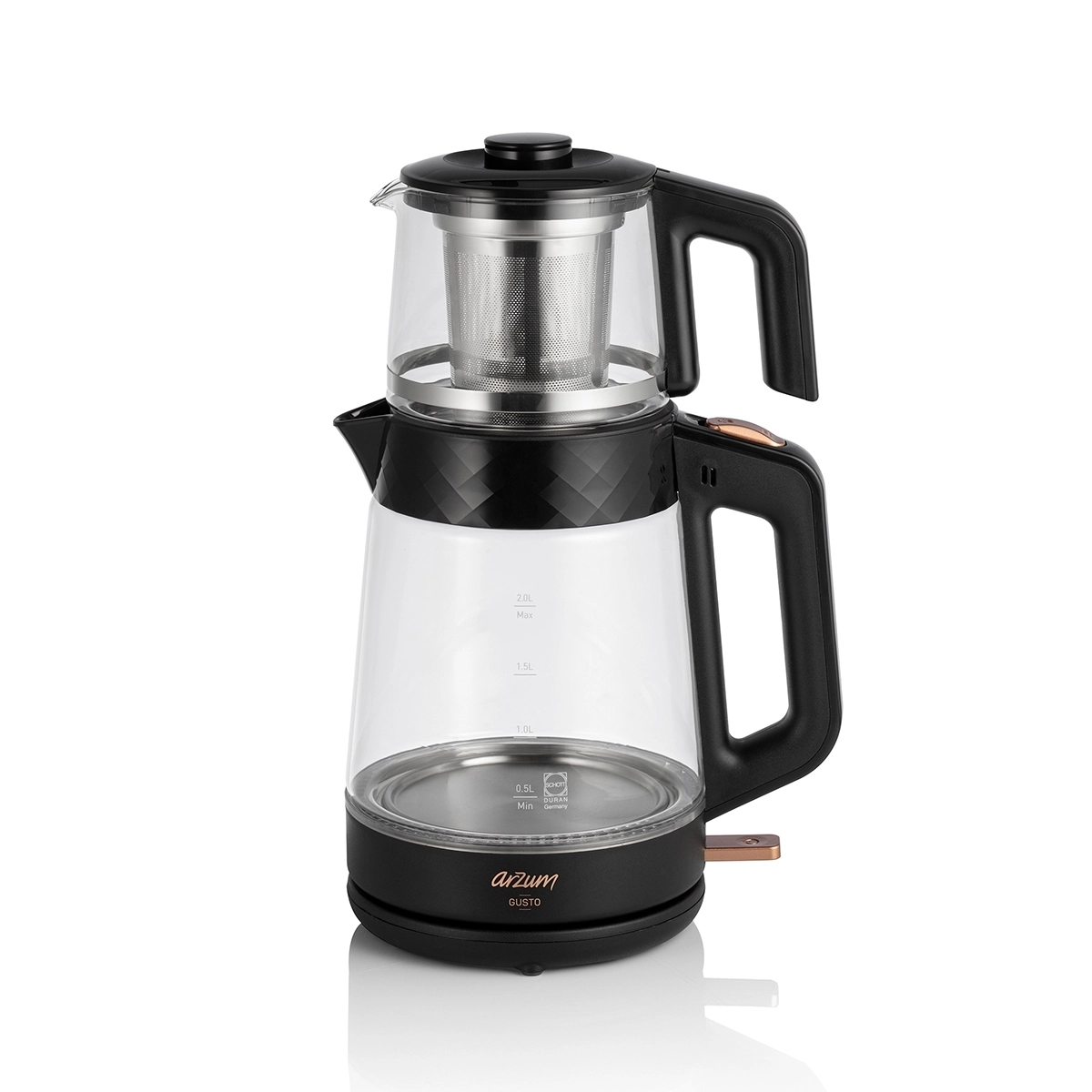 Arzum AR3101-CC Gusto 1900 W Cam Çay Makinesi