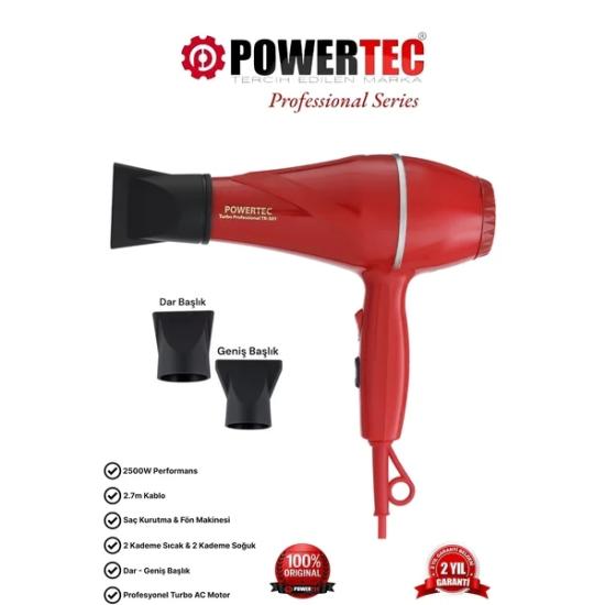 Powertec TR-501 Turbo Profesyonel 2500 W Fön Makinesi 
