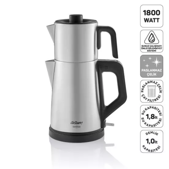 Arzum AR3129 Deminde Inox Çay Makinesi
