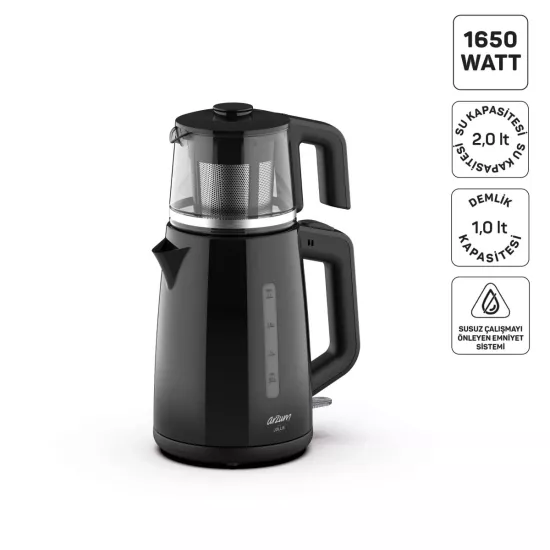 Arzum AR3151 Jollie 1650 W Cam Demlikli Çay Makinesi