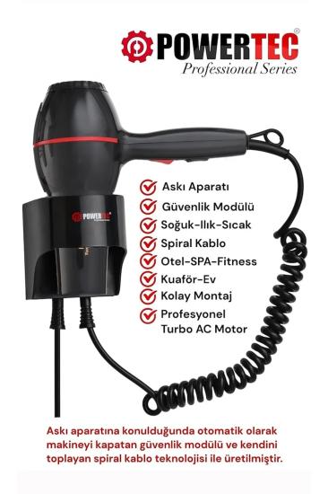 Powertec TR-301 2500 W Askı Aparatlı Saç Kurutma Makinesi