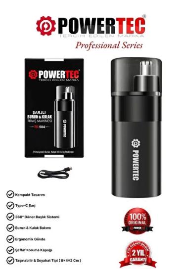 Powertec TR-504 Kulak-Burun Tüy Kesme Makinesi